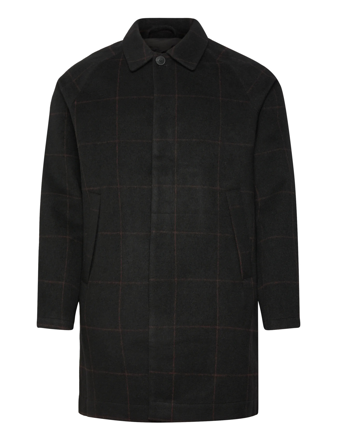 LEXINGTON CLOTHING Cane Smart Wolle Mantel Schwarz - M - Herren