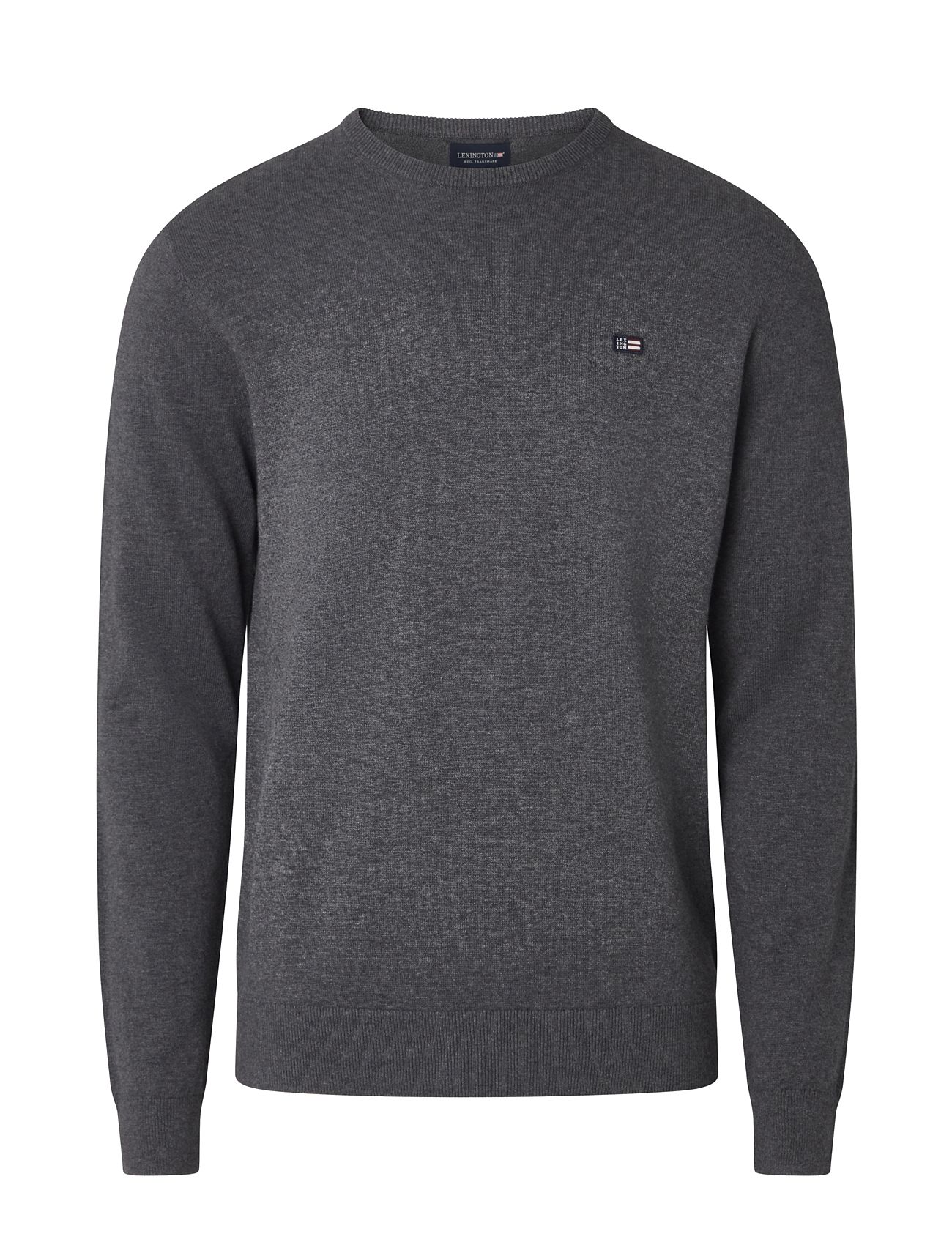Bradley Cotton Crew Sweater Grey Lexington Clothing