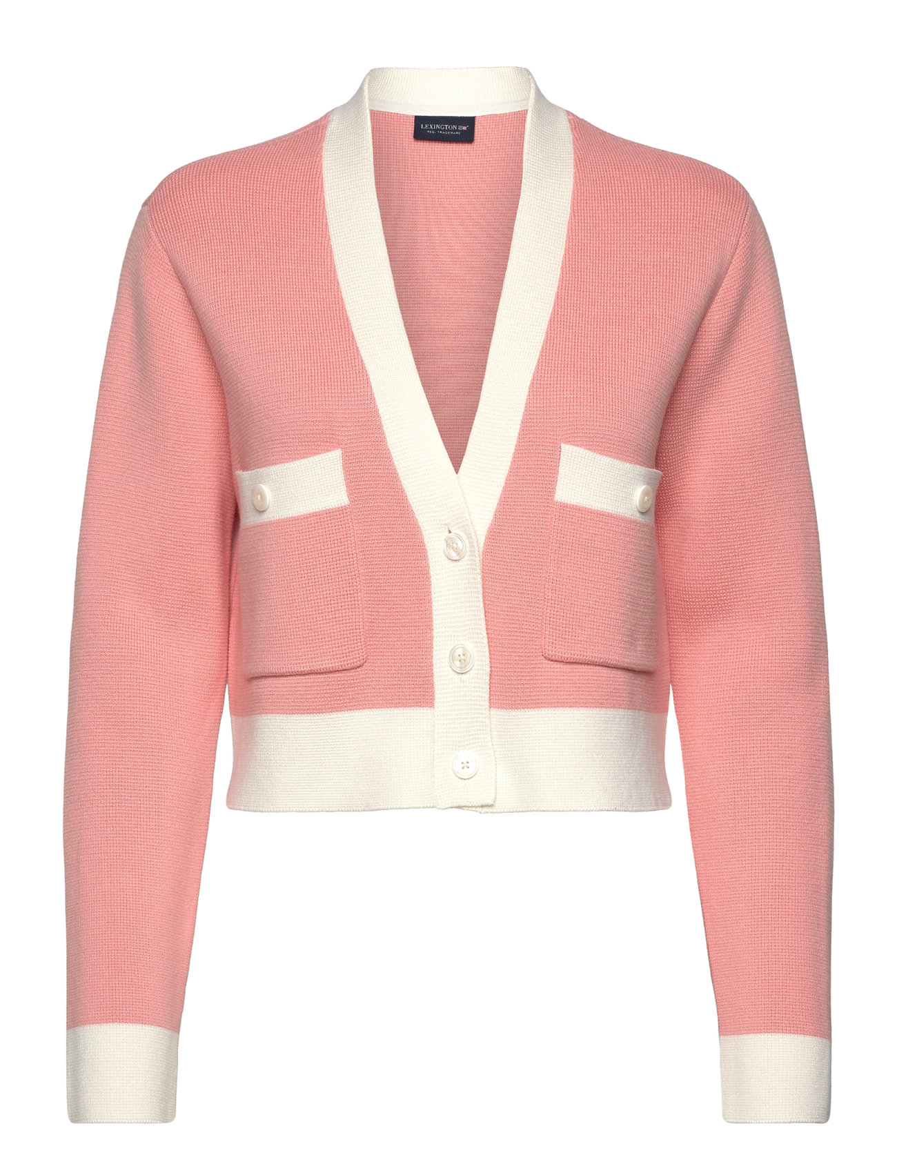 Lexington Clothing Half Milano Knitted Cardigan Rosa