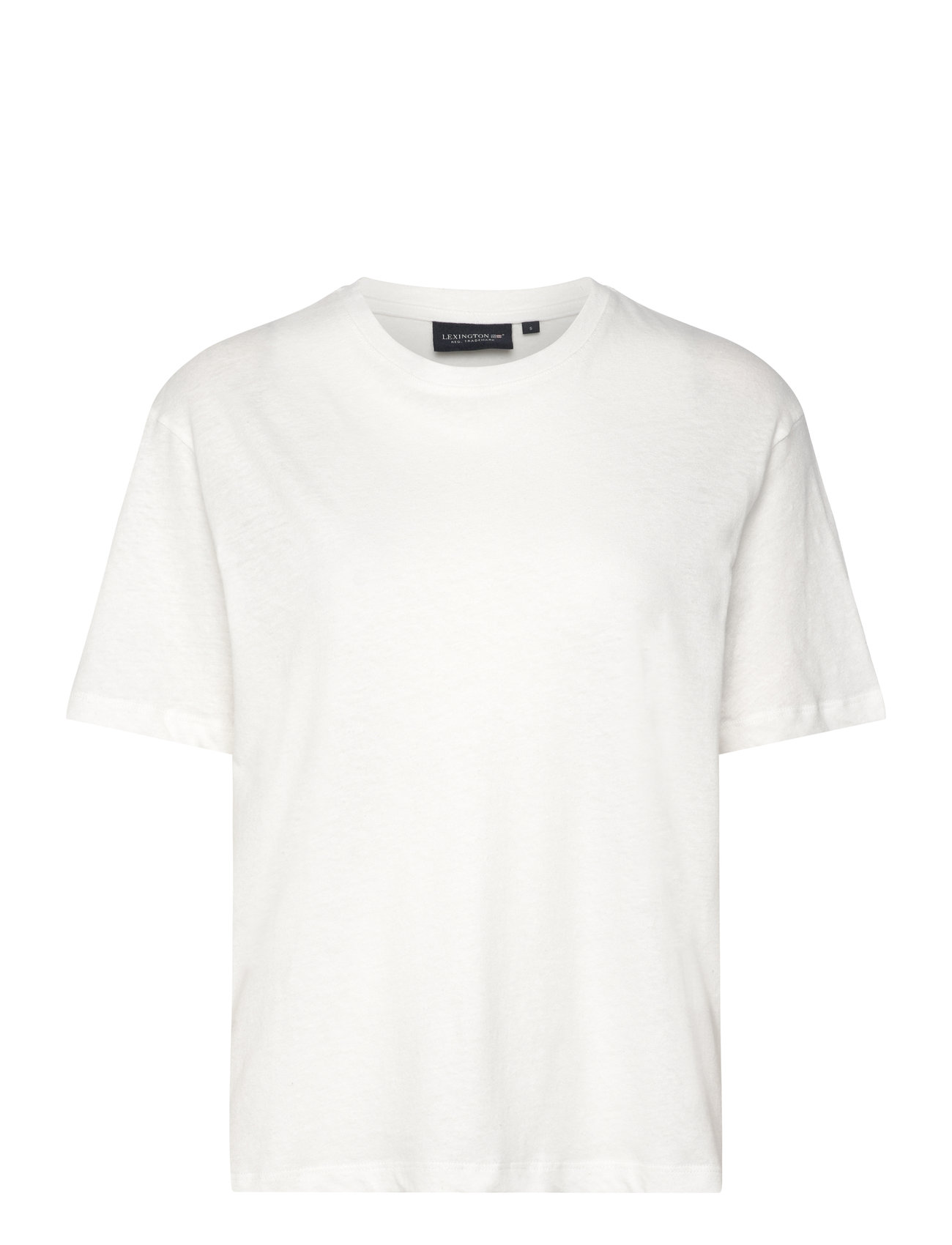 LEXINGTON CLOTHING Linen Blend Boxy Tee Weiß - XS - Damen