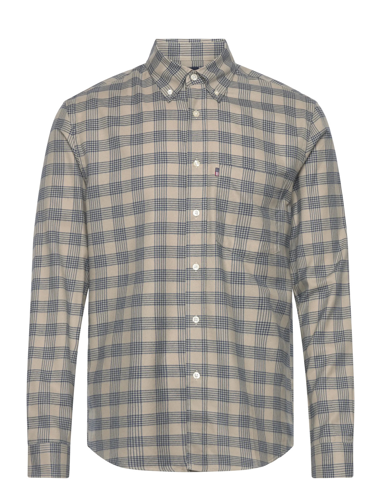 LEXINGTON CLOTHING Casual Check Flannel B.d Shirt Beige - S - Herren