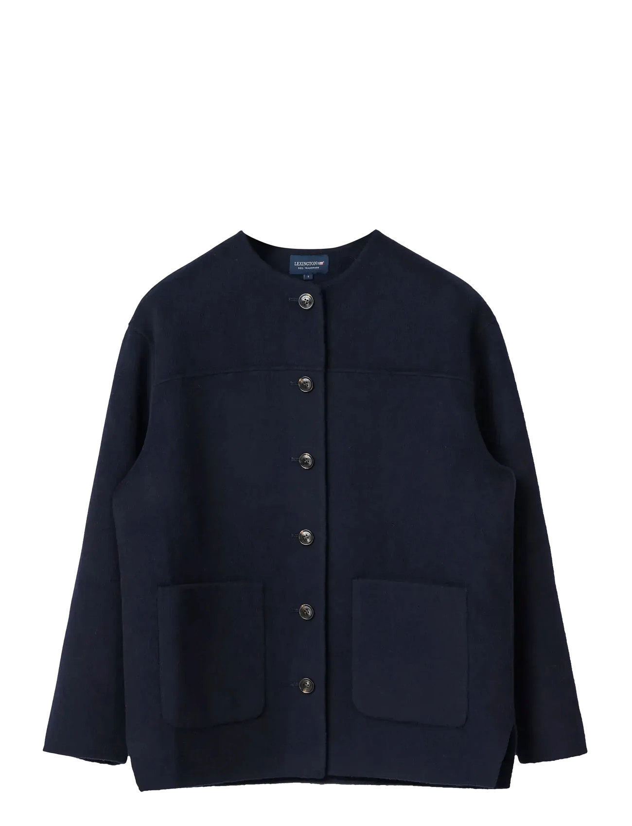 LEXINGTON CLOTHING Double Faced Wolle Blend Jacke Navy - M - Damen