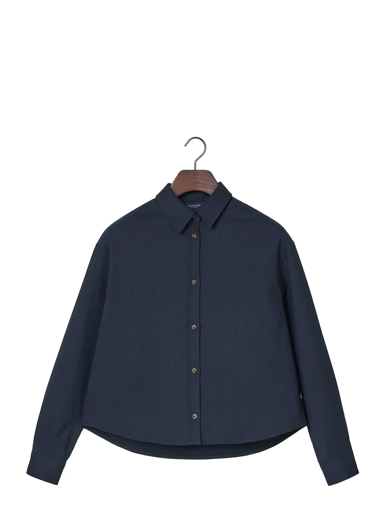 LEXINGTON CLOTHING Cropped Pinstripe Shirt Schwarz - M - Damen