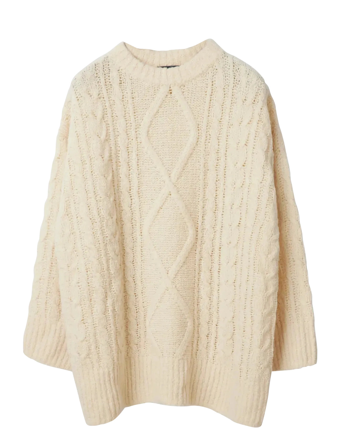 LEXINGTON CLOTHING Chunky Cable Knit Pullover Cream - XS - Damen