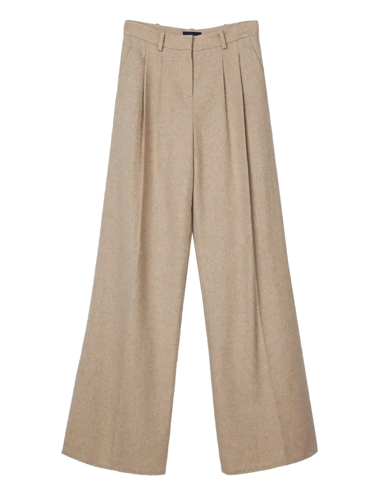 LEXINGTON CLOTHING Tailored Wolle Blend Wide Hosen BEIGE MELANGE - S - Damen