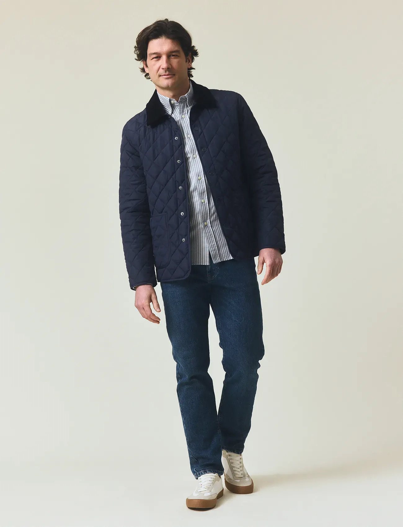 Lexington Clothing Classic Quilted Jacket, S, Navy, Jakker > Quiltede Jakker, Herre