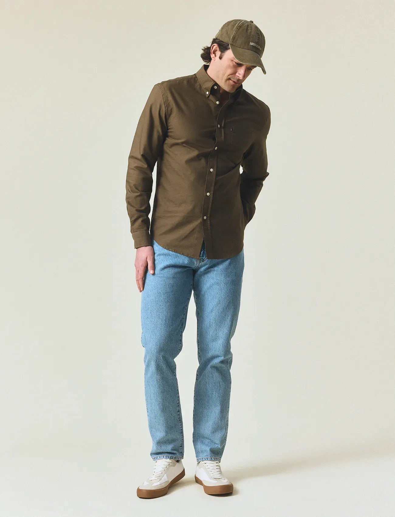 Lexington Clothing Casual Oxford B.d Shirt, L, Green, Shirts > Oxford Shirt, Herre