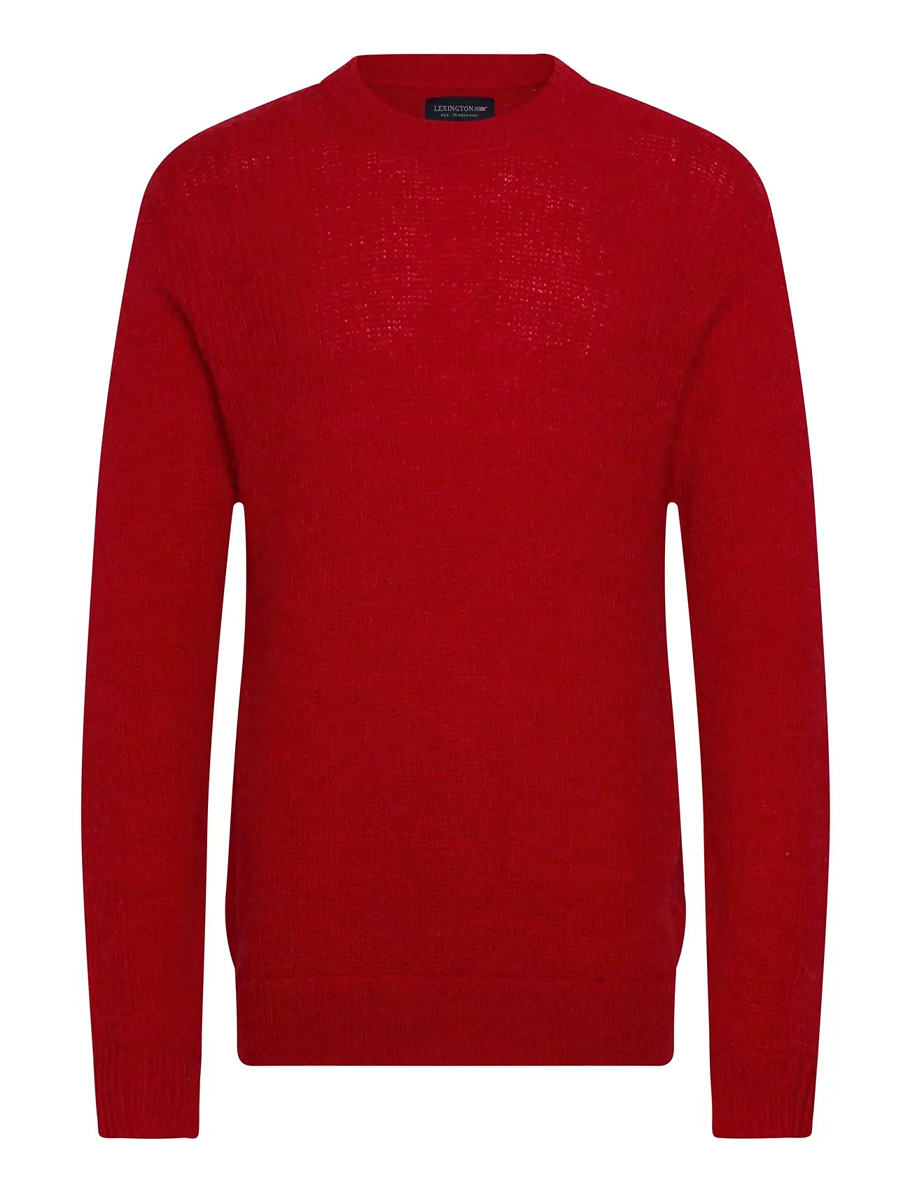 Lexington Clothing Fluffy Alpaca Sweater, M, Red, Strik > Runde Halse, Herre