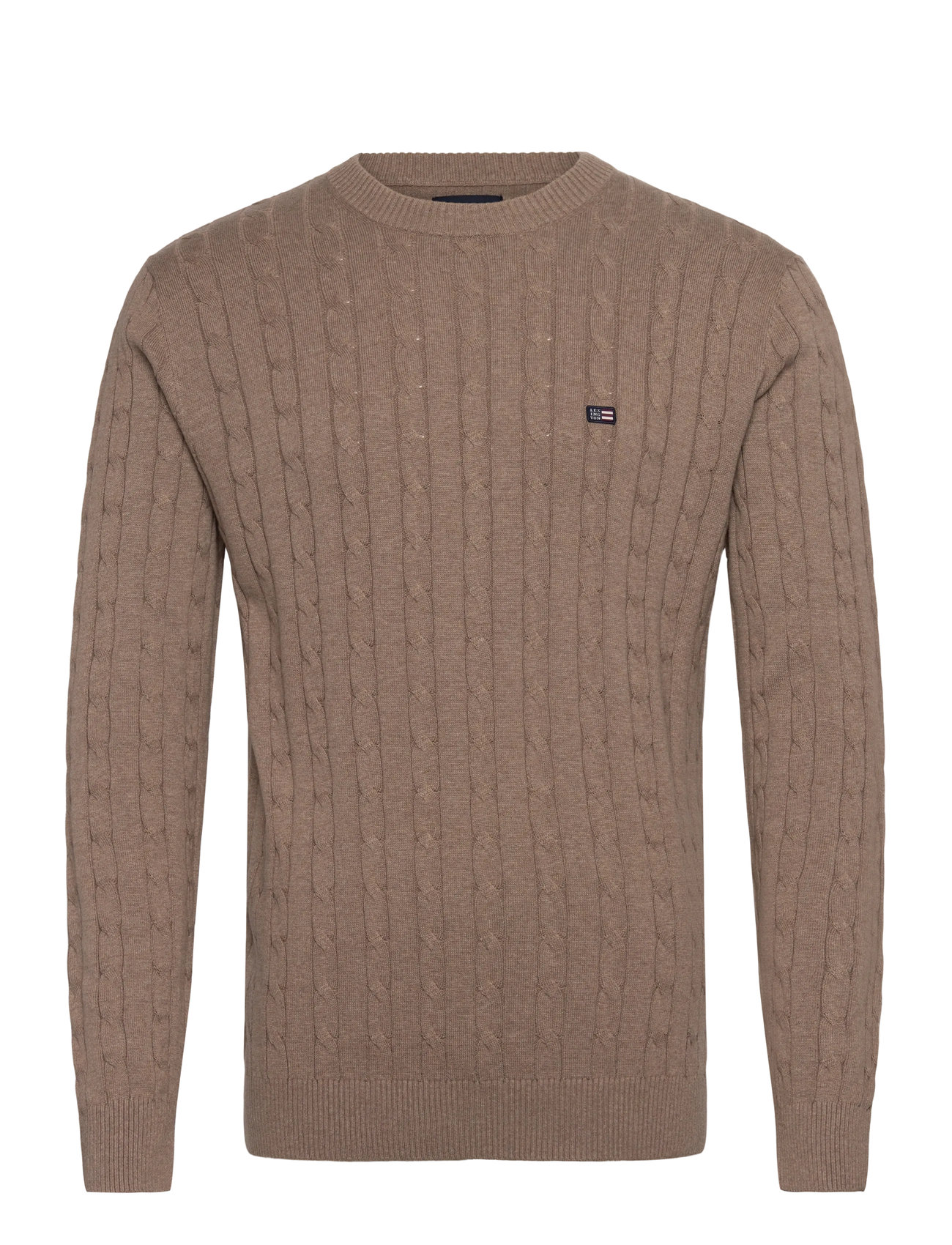 LEXINGTON CLOTHING Baumwolle Cable Strick Pullover Beige - XXL - Herren