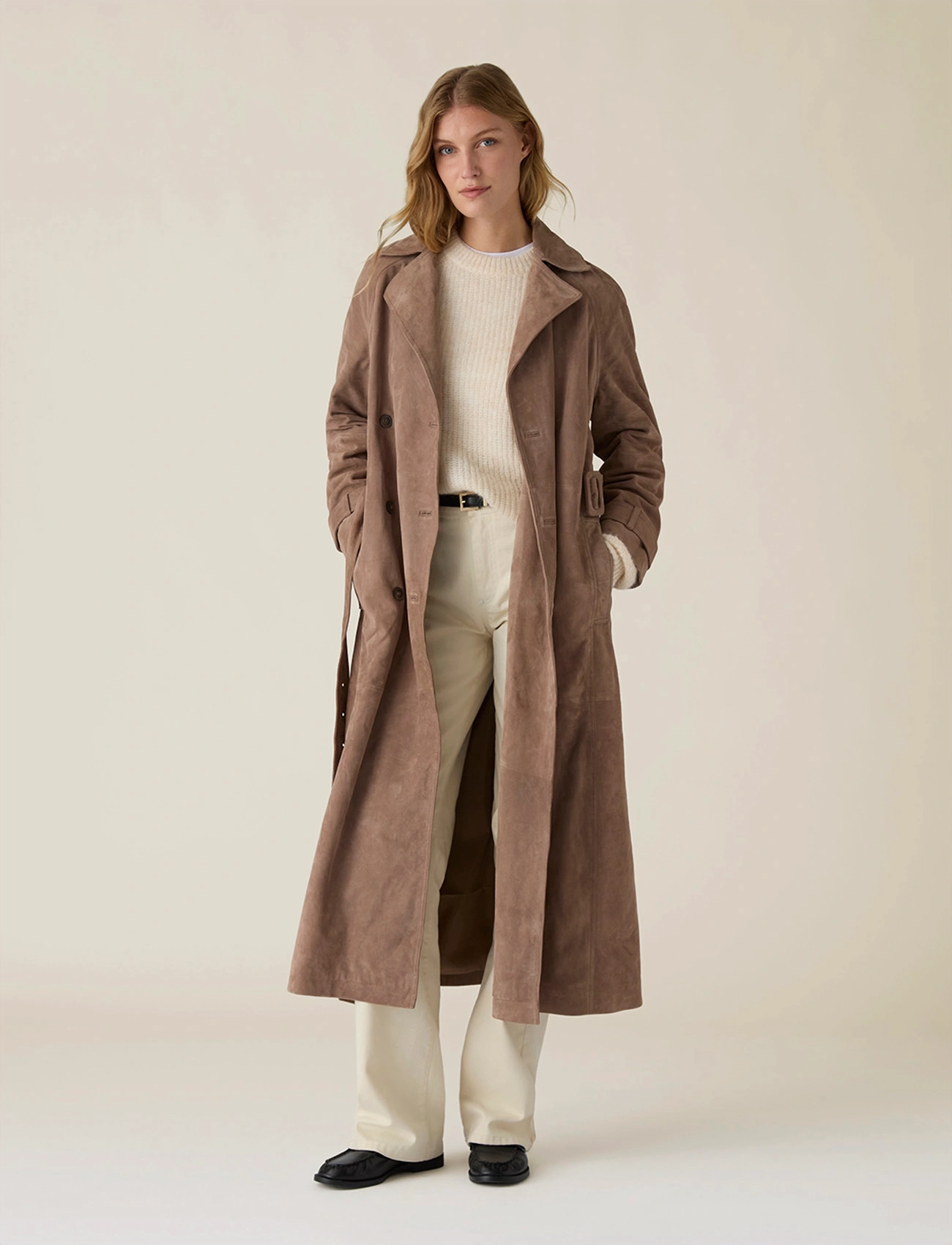 Lexington Clothing Suede Trench Coat