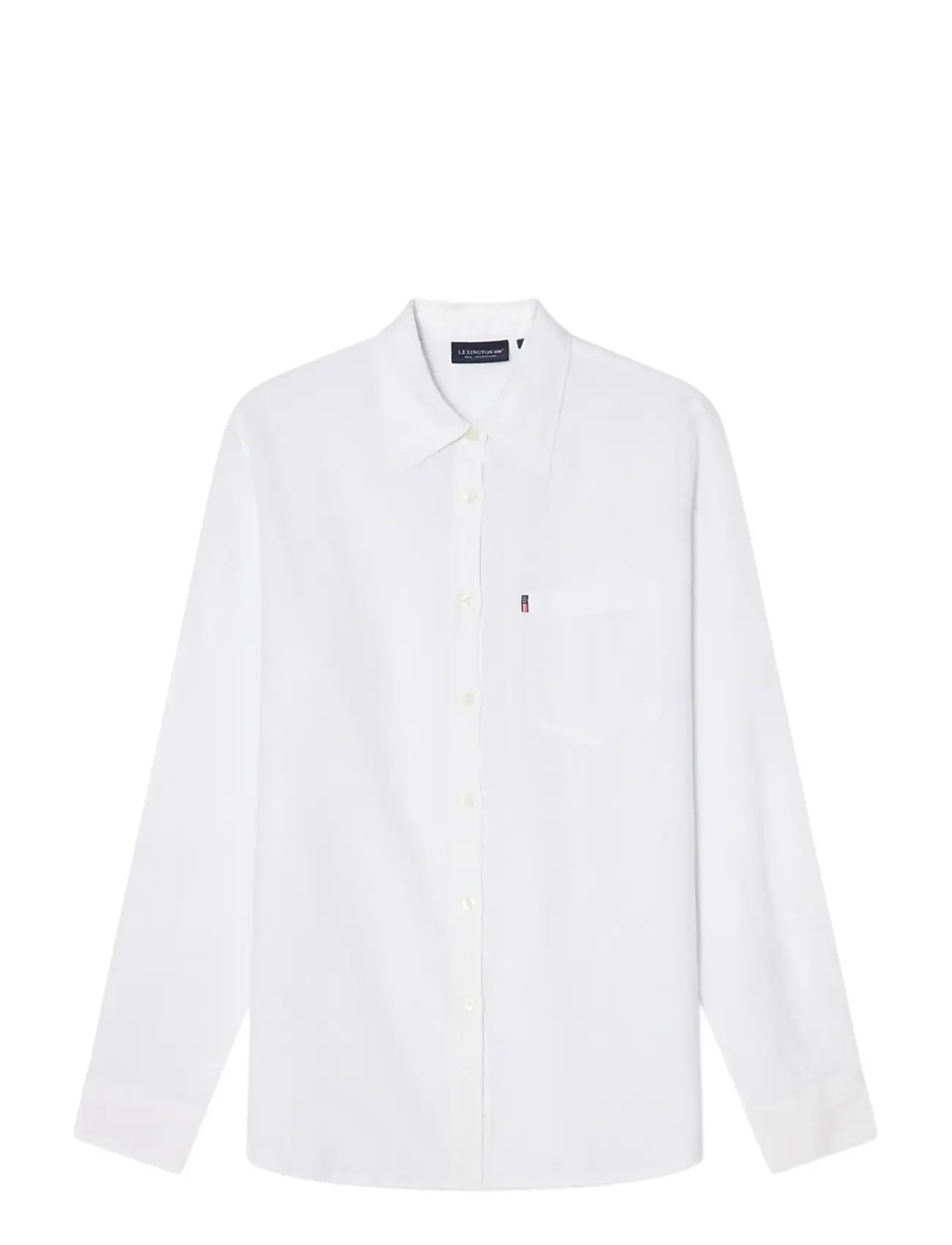 Lexington Clothing Classic Linen Shirt, S, White, Skjorter > Langærmede, Dame