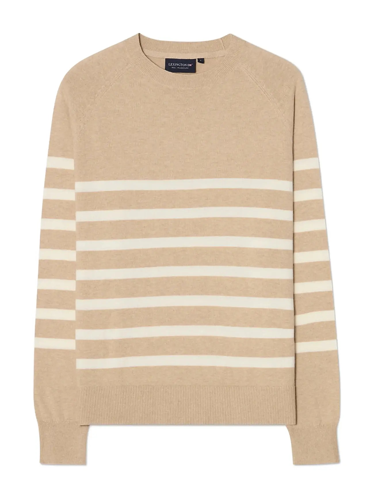 LEXINGTON CLOTHING Cashmere Blend Raglan Pullover Beige - XL - Damen