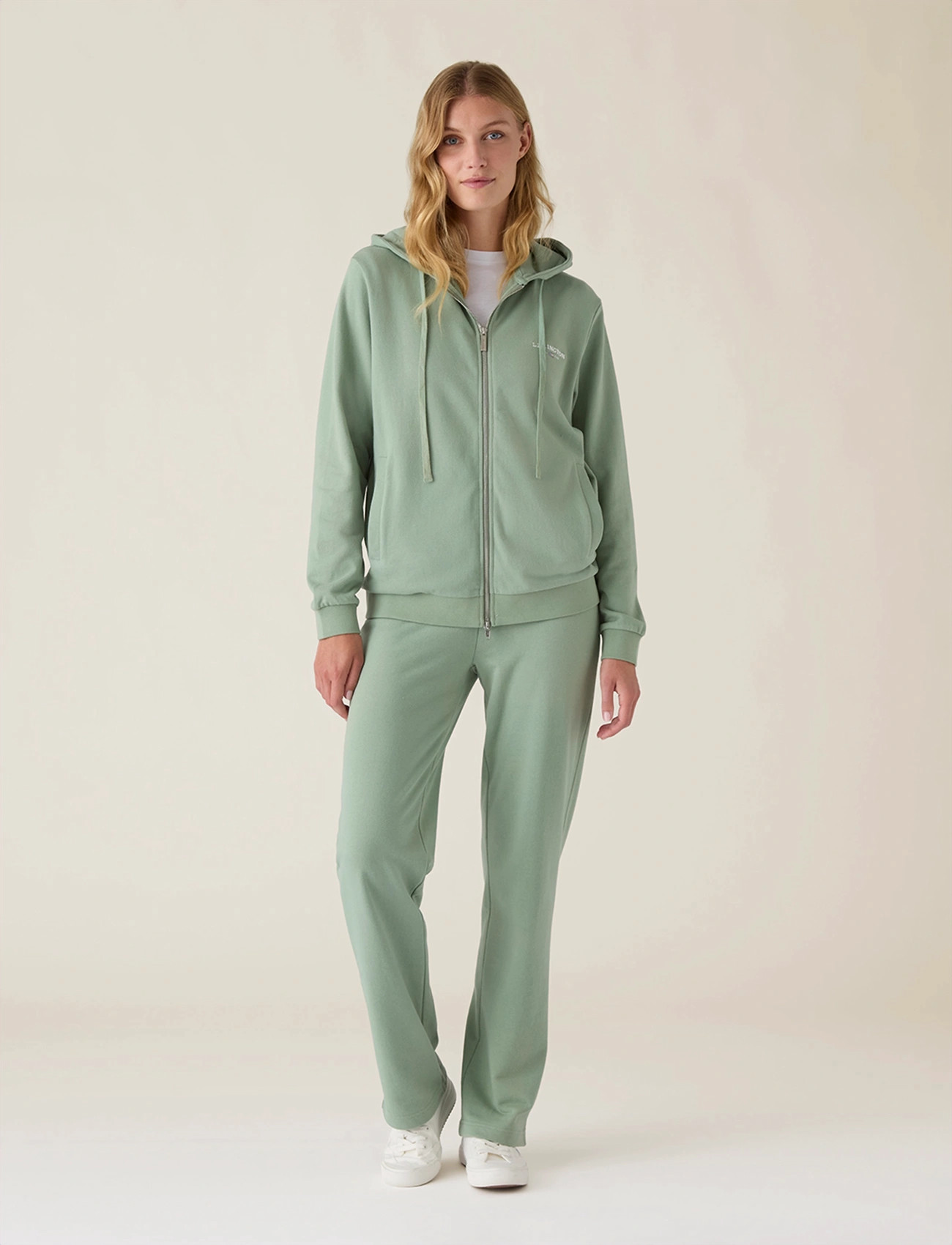 Lexington Clothing Classic Logo Zip Hoodie, XS, Green, Sweatshirts & Hættetrøjer > Hættetrøjer, Dame