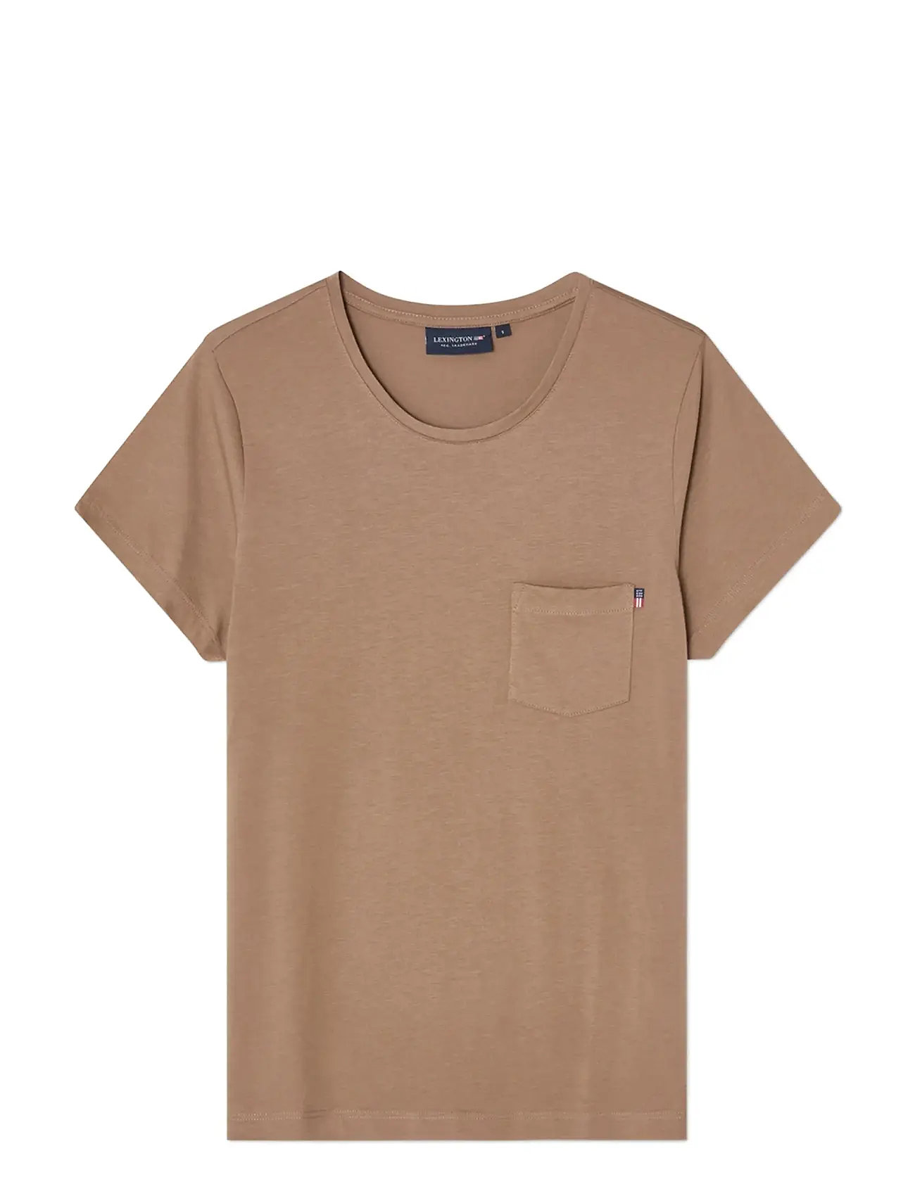 Lexington Clothing Cotton-Modal Blend Classic Tee, S, Beige, T-Shirts & Toppe > Kortærmede, Dame
