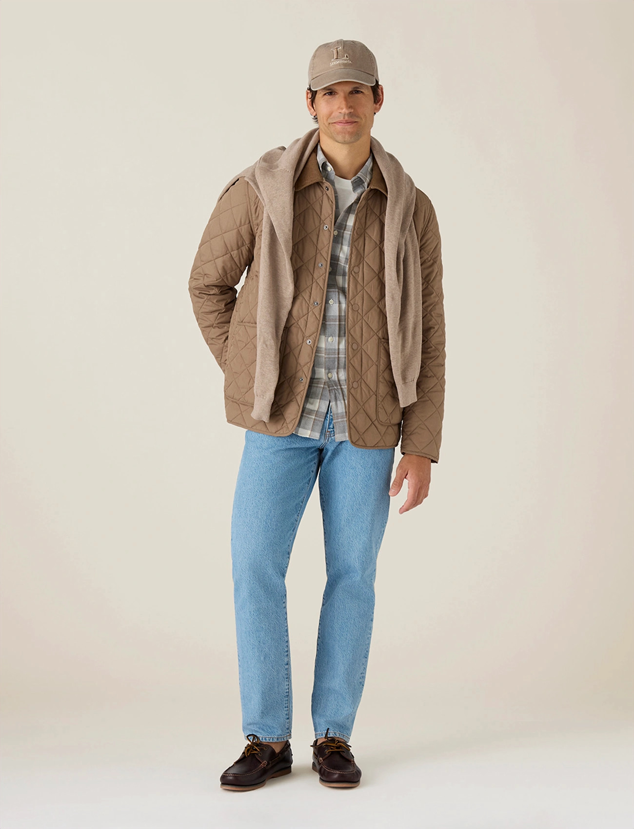 Lexington Clothing Classic Quilted Jacket, M, Beige, Jakker > Quiltede Jakker, Herre