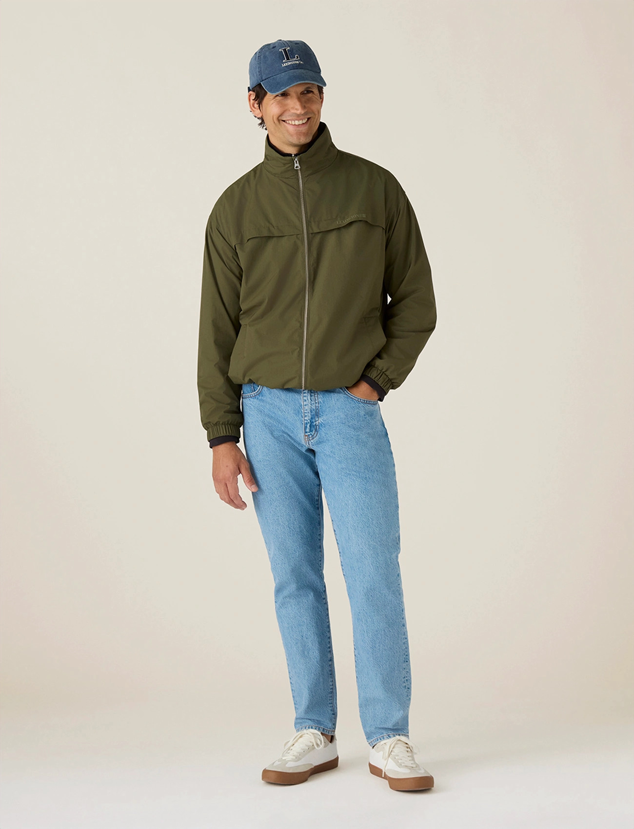 Lexington Clothing Windbreaker Jacket, S, Khaki green, Jakker > Lette Jakker, Herre