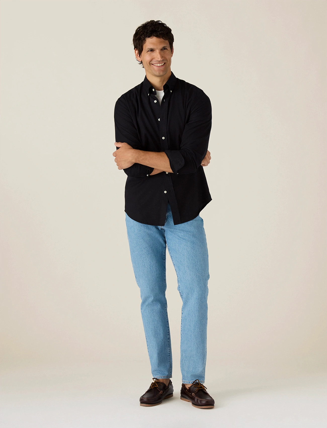 Lexington Clothing Casual Solid Flannel B.d Shirt, S, Black, Skjorter > Afslappet Shirts, Herre