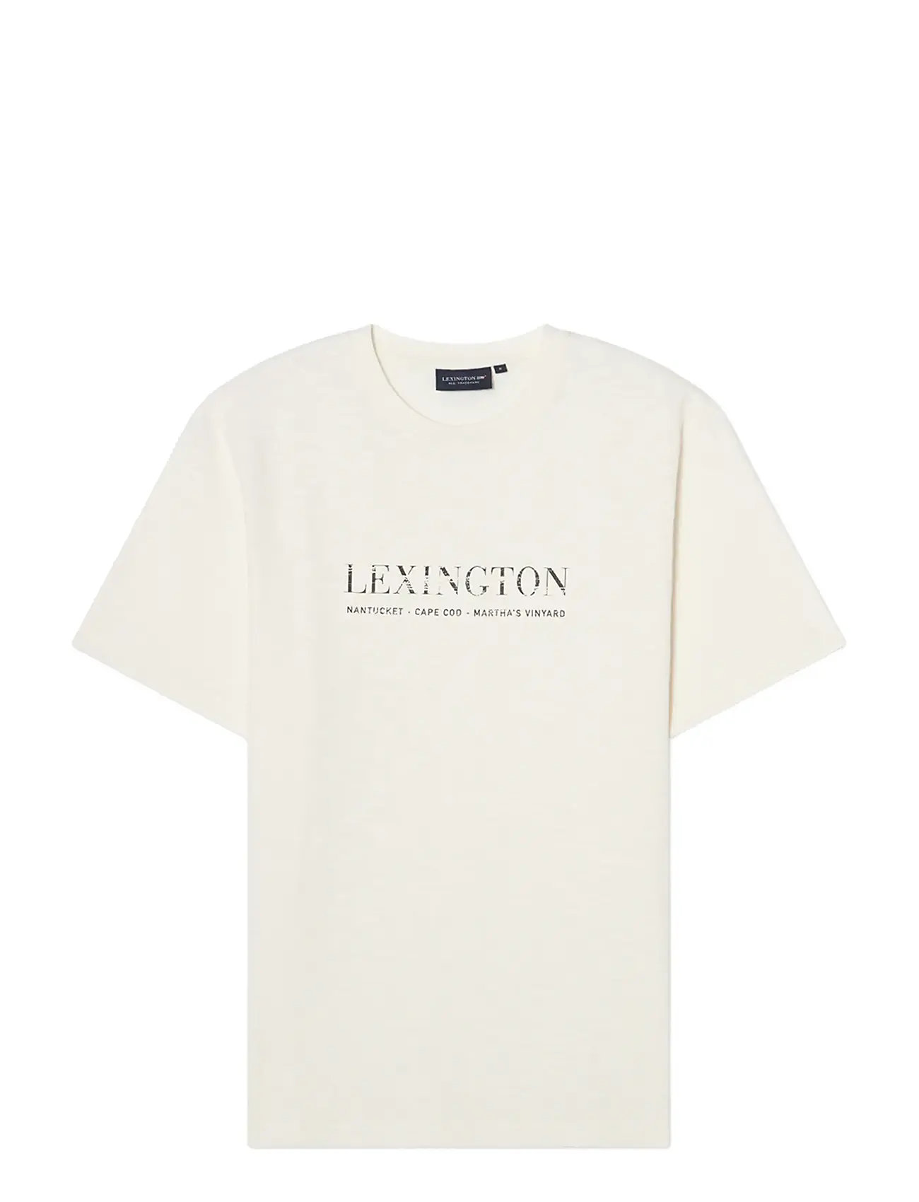 Lexington Clothing Graphic Cotton Slub Tee, S, Cream, T-Shirts > Kortærmede, Herre