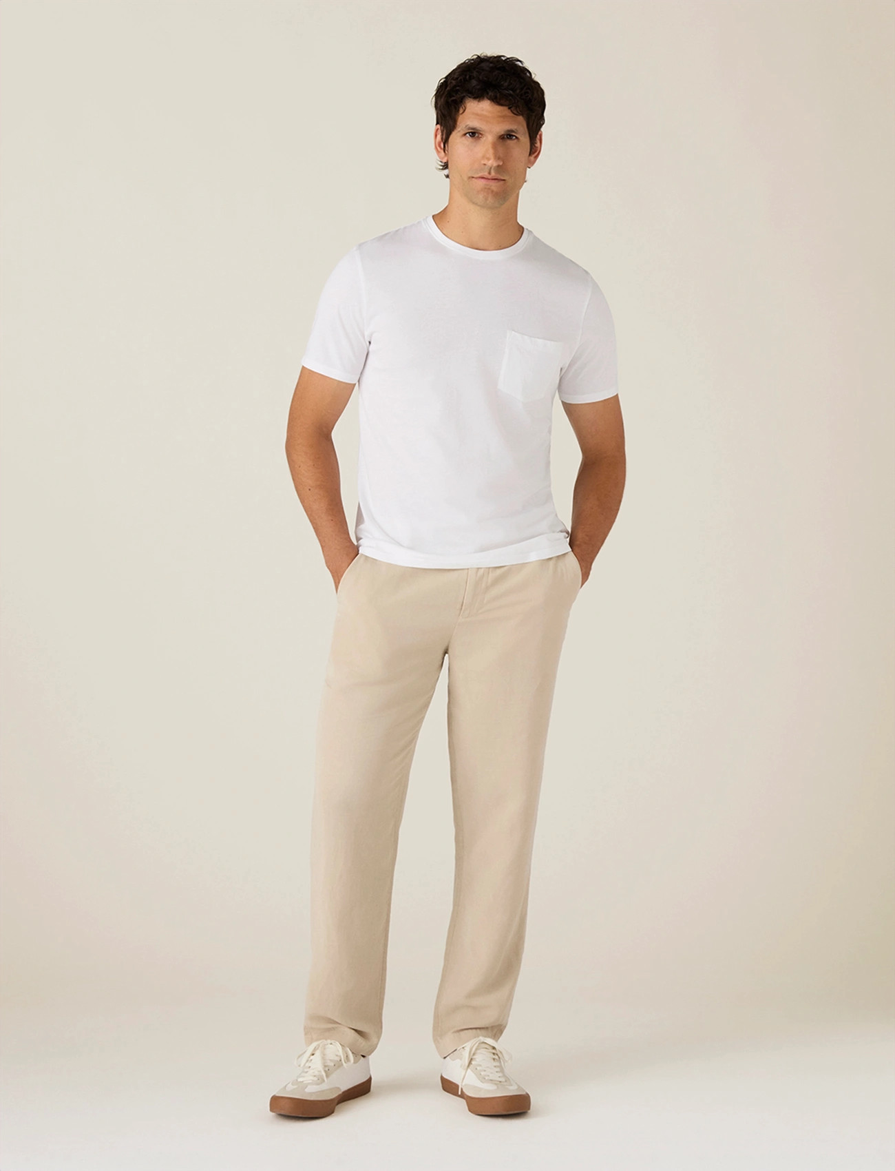 Lexington Clothing Midweight Faded Organic Cotton Tee, XXL, White, T-Shirts > Kortærmede, Herre