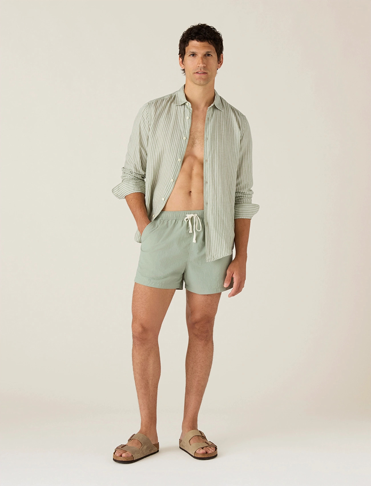 Lexington Clothing Solid Swim Trunks, S, Green, Badetøj > Shorts, Herre