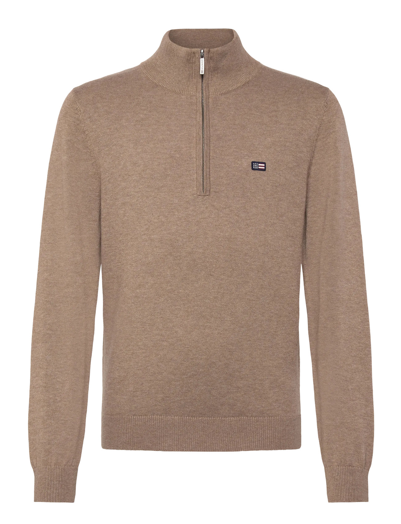 Lexington Clothing Freddy Half-Zip Sweater, 170, Beige, Strik > Pullovere, Børn