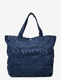 Lewis Organic Cotton Denim Shopper - muleposer & tote bags - medium blue denim