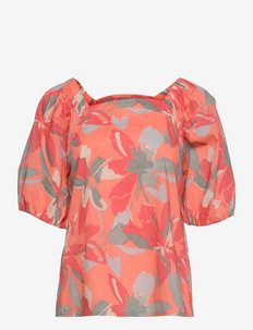 Eloise Organic Cotton Blouse - short-sleeved blouses - flower print