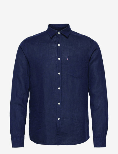 Ryan Linen Shirt - basic krekli - dark blue