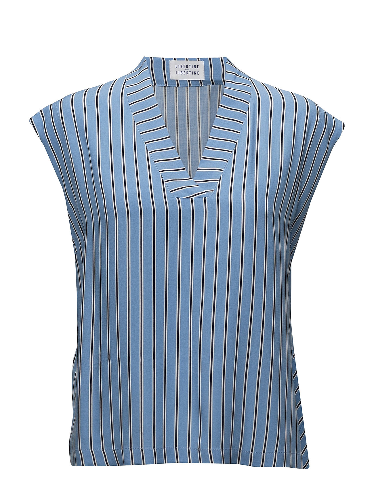 Libertinelibertine Derail Blouse Mouwloos Blauw Libertine libertinelibertine kopen in de aanbieding Libertinelibertine Derail Blouse Mouwloos Blauw Libertine libertinelibertine kopen in de aanbieding