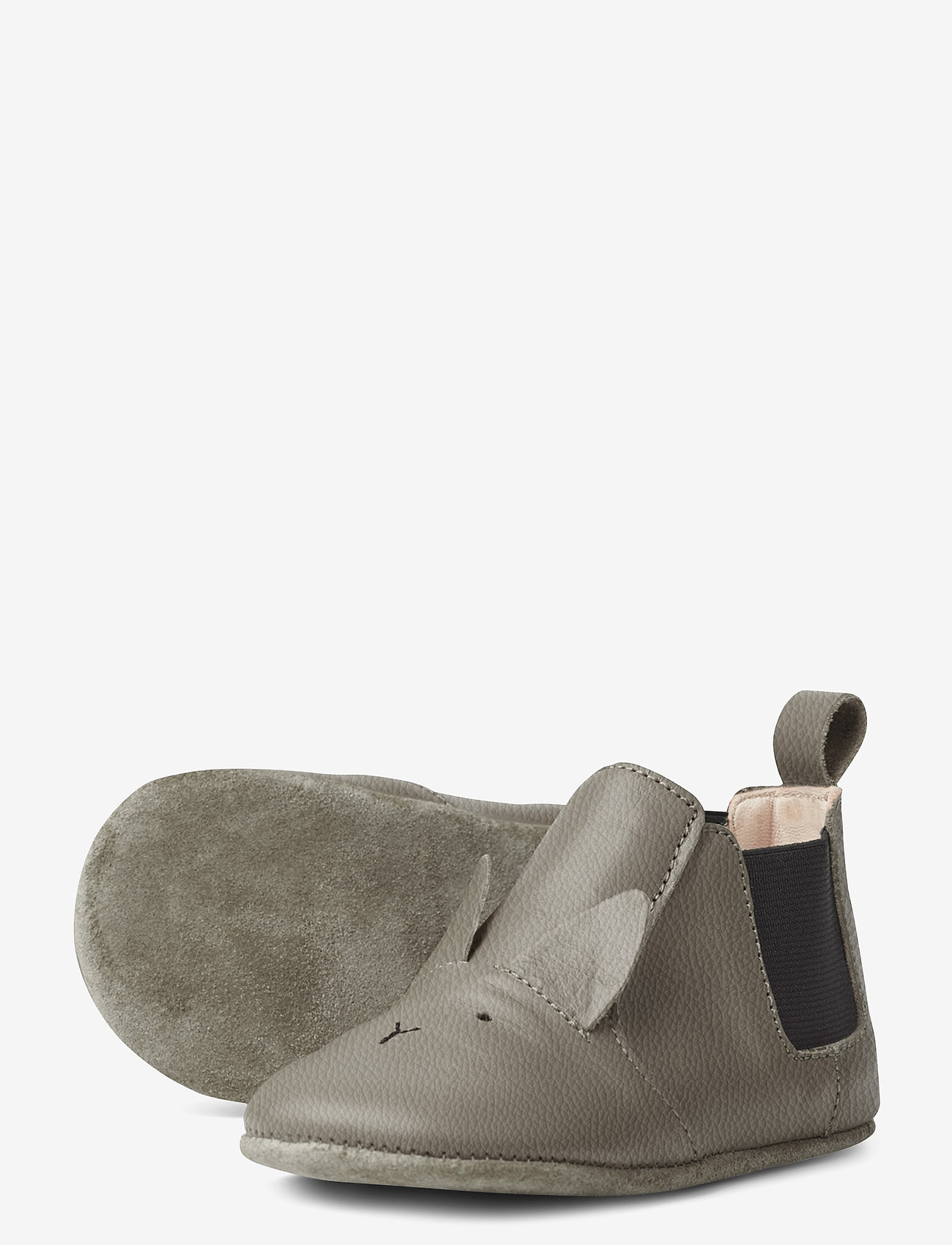 Liewood - Edith leather slippers - shoes - rabbit grey - 1