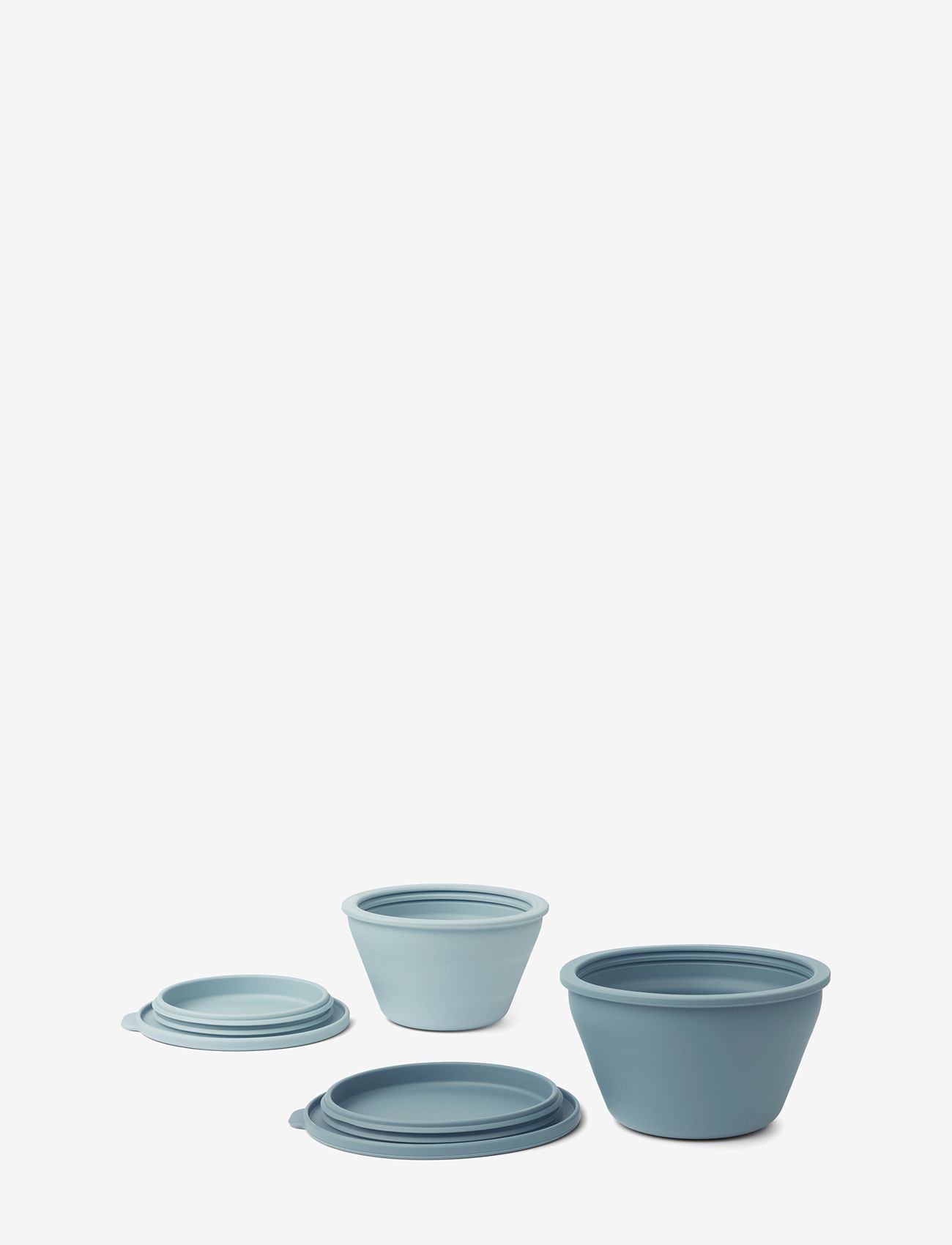 Liewood - Dale foldable bowl set - lunch boxes & water bottles - sea blue/whale blue mix - 1