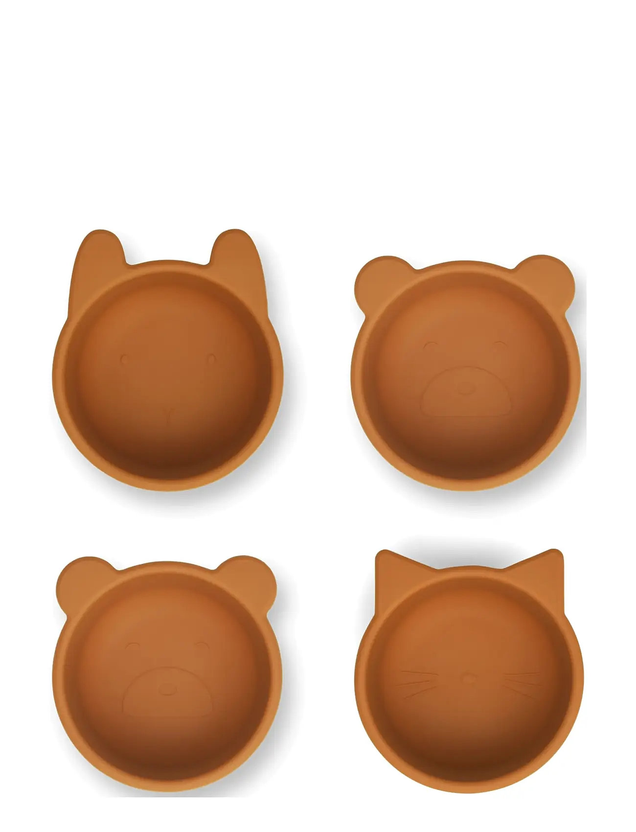 Liewood Malene Silicone Bowl 4-Pack, One Size, Brown, Tallerkener Og Skåle > Skåle, Børn