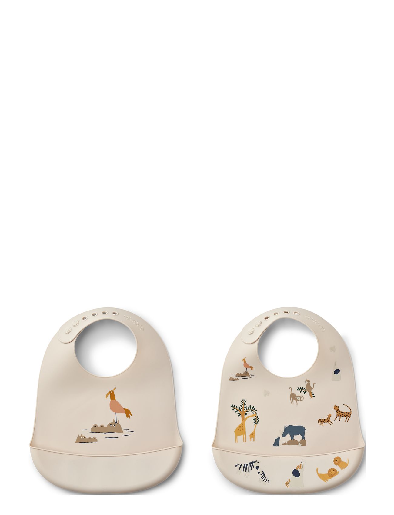 Tilda Printed Bib 2-Pack Baby & Maternity Baby Feeding Bibs Sleeveless Bibs Cream Liewood