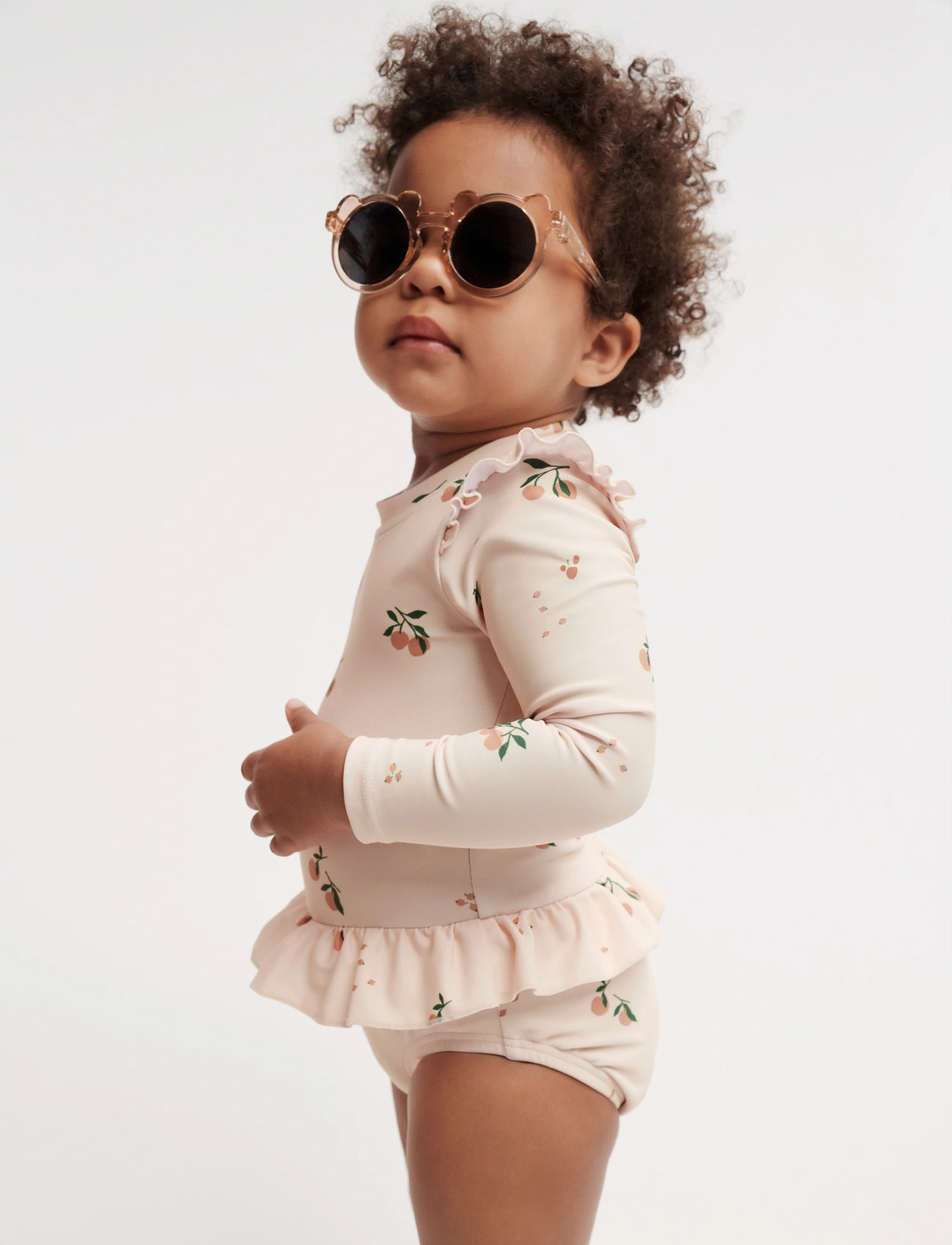 Liewood Sille Baby Printed Swimsuit, 56, Cream, Uv-Tøj > Uv-Dragter, Børn
