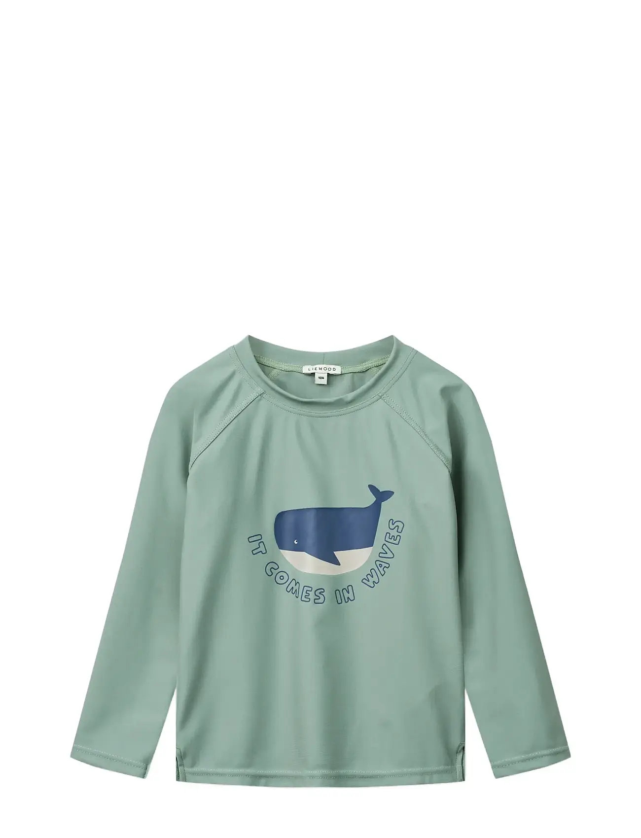 Liewood Noah Placement Longsleeve Swim Tee, 74, Green, Uv-Tøj > Uv-Overdele, Børn