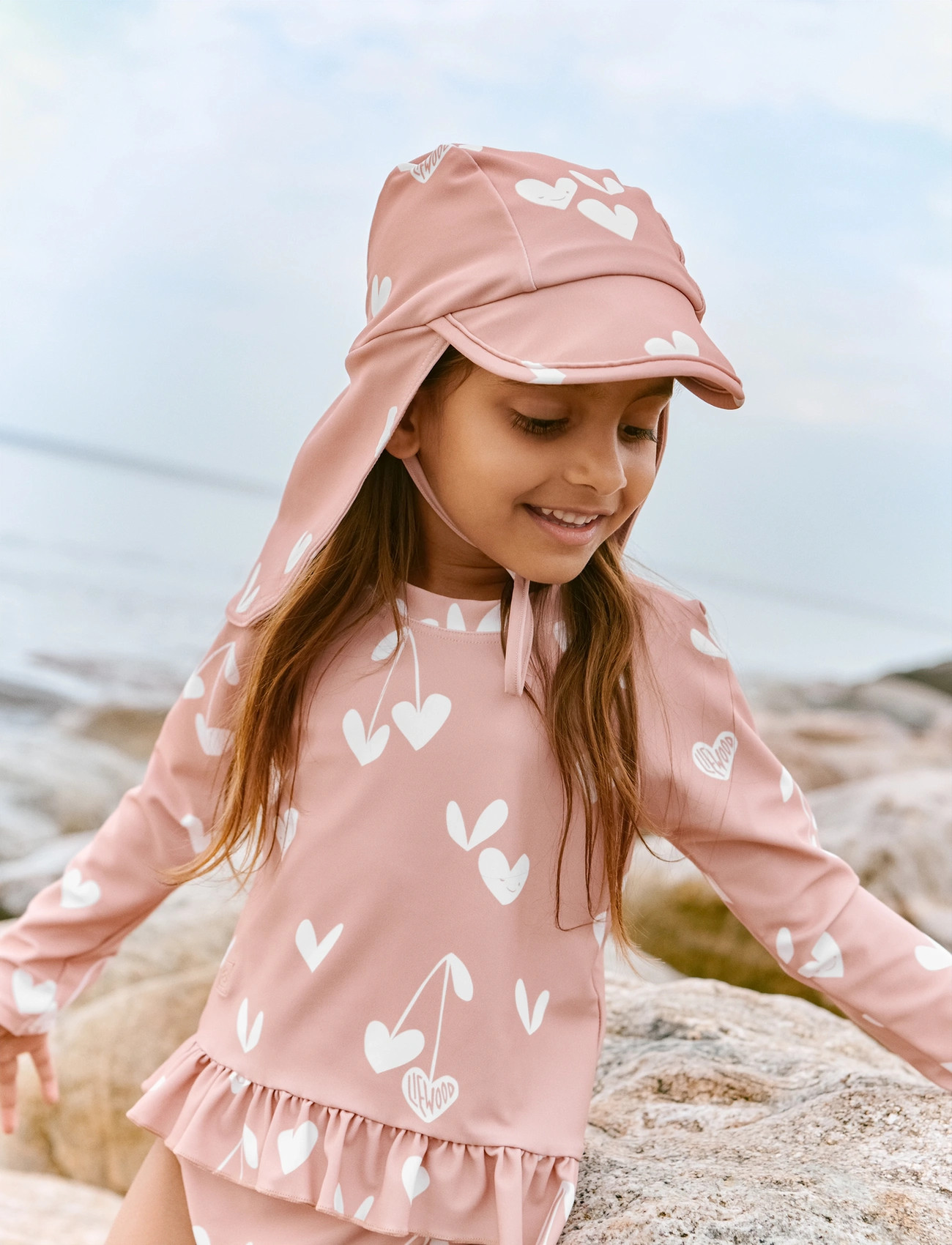 Liewood Dagny Swim Set, 134, White, Badetøj > Swim Overdele, Børn