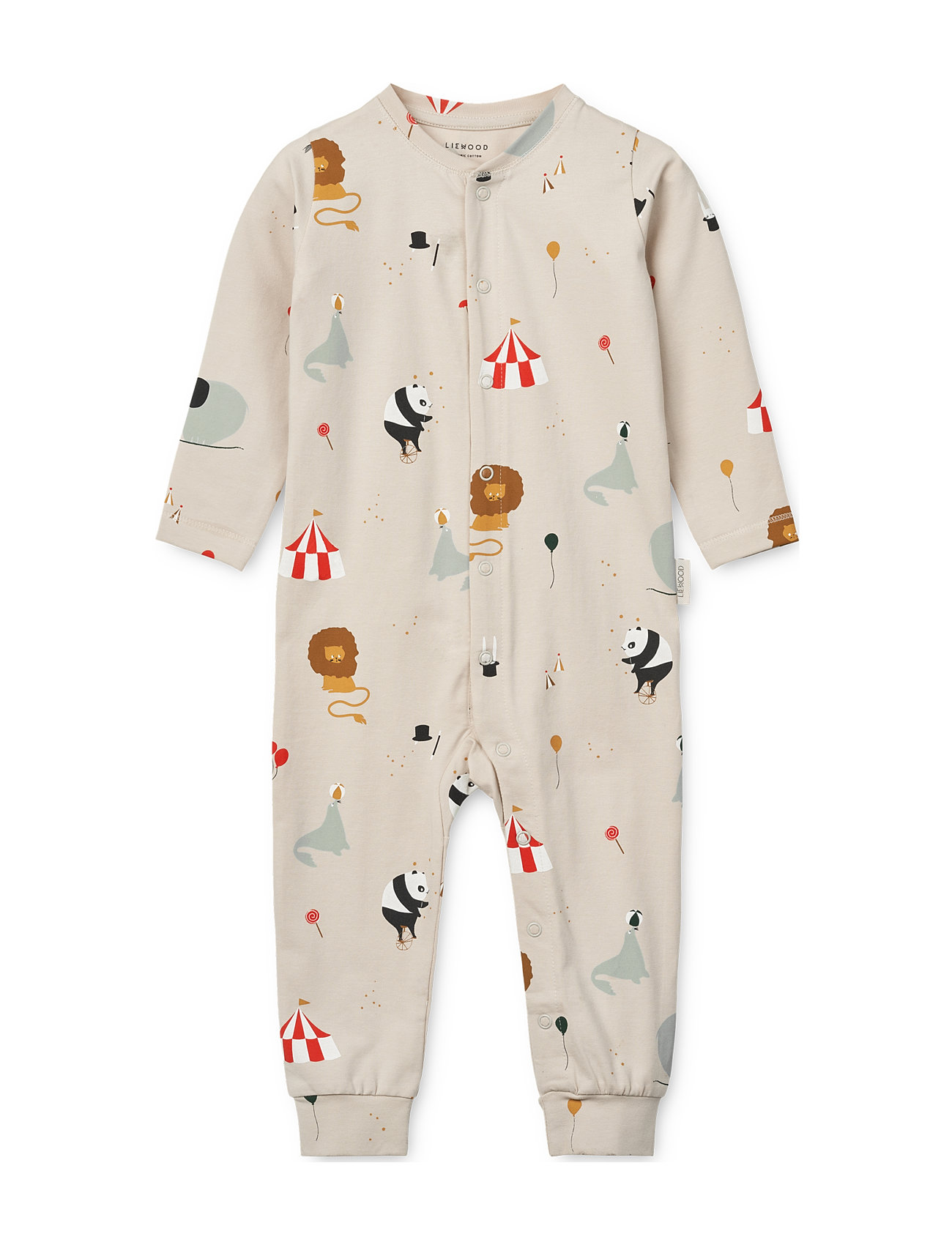 LIEWOOD Birk Printed Pyjamas Jumpsuit Beige - 86 - Kinder