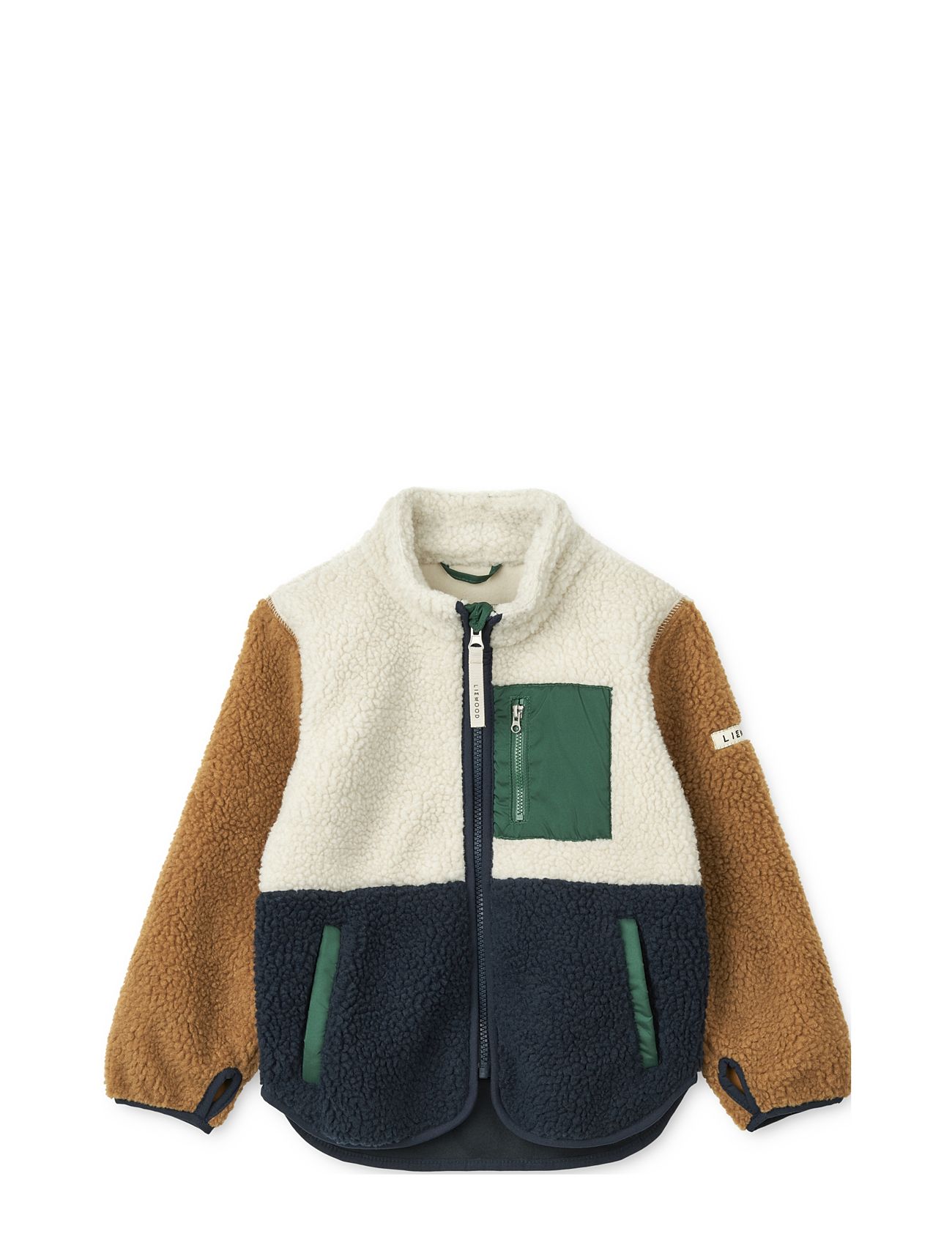 Liewood Nolan Pile Jacket, 140, Multi/patterned, Yderbeklædning Af Fleece > Fleecejakker, Børn