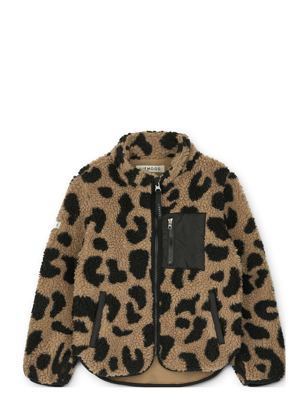 Liewood Nolan Pile Jacket, 140, Brown, Yderbeklædning Af Fleece > Fleecejakker, Børn