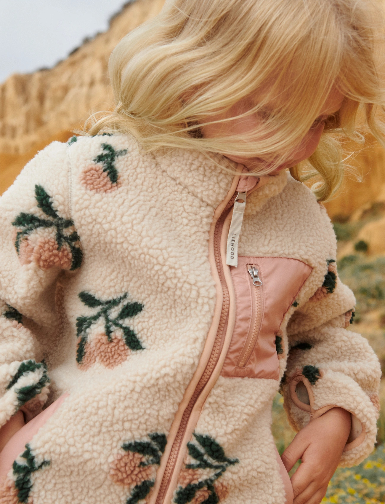 Liewood Nolan Pile Jacket, 140, Beige, Yderbeklædning Af Fleece > Fleecejakker, Børn