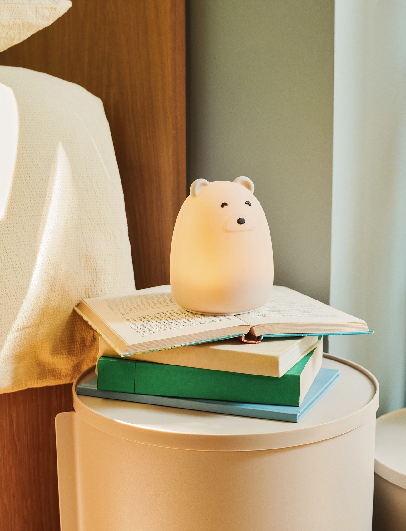 Liewood Winston Mr. Bear Night Light, One Size, Grey, Belysning > Natlamper, Børn