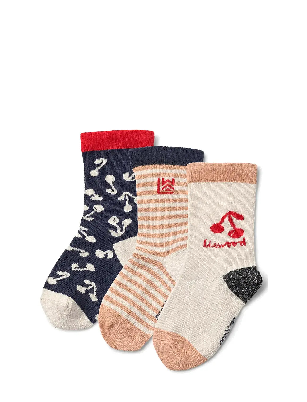 LIEWOOD Silas Socken 3-Pack Patterned - 19/21 - Kinder