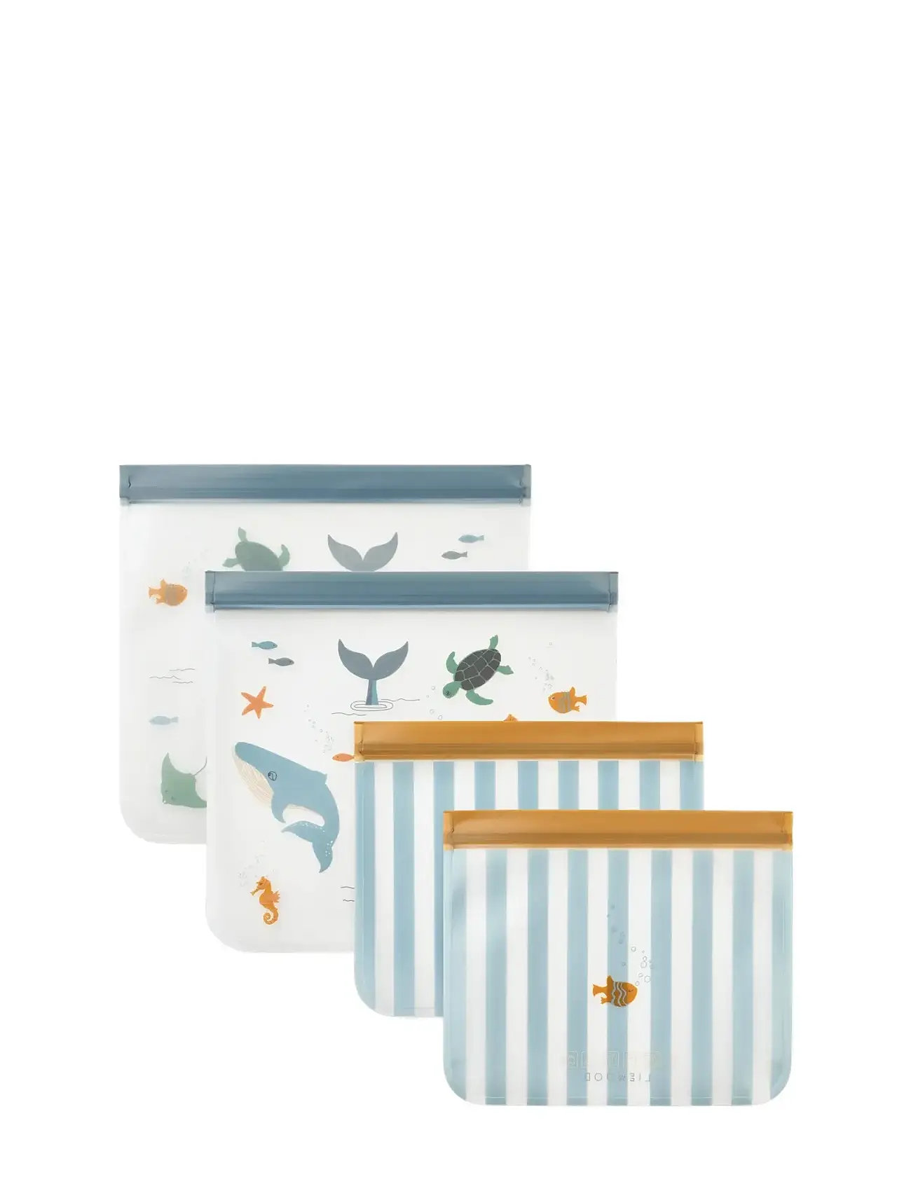 Liewood Rebus Reusable Food Bags 4-Pack, One Size, Multi/patterned, Fodring Af Baby > Madposer, Børn
