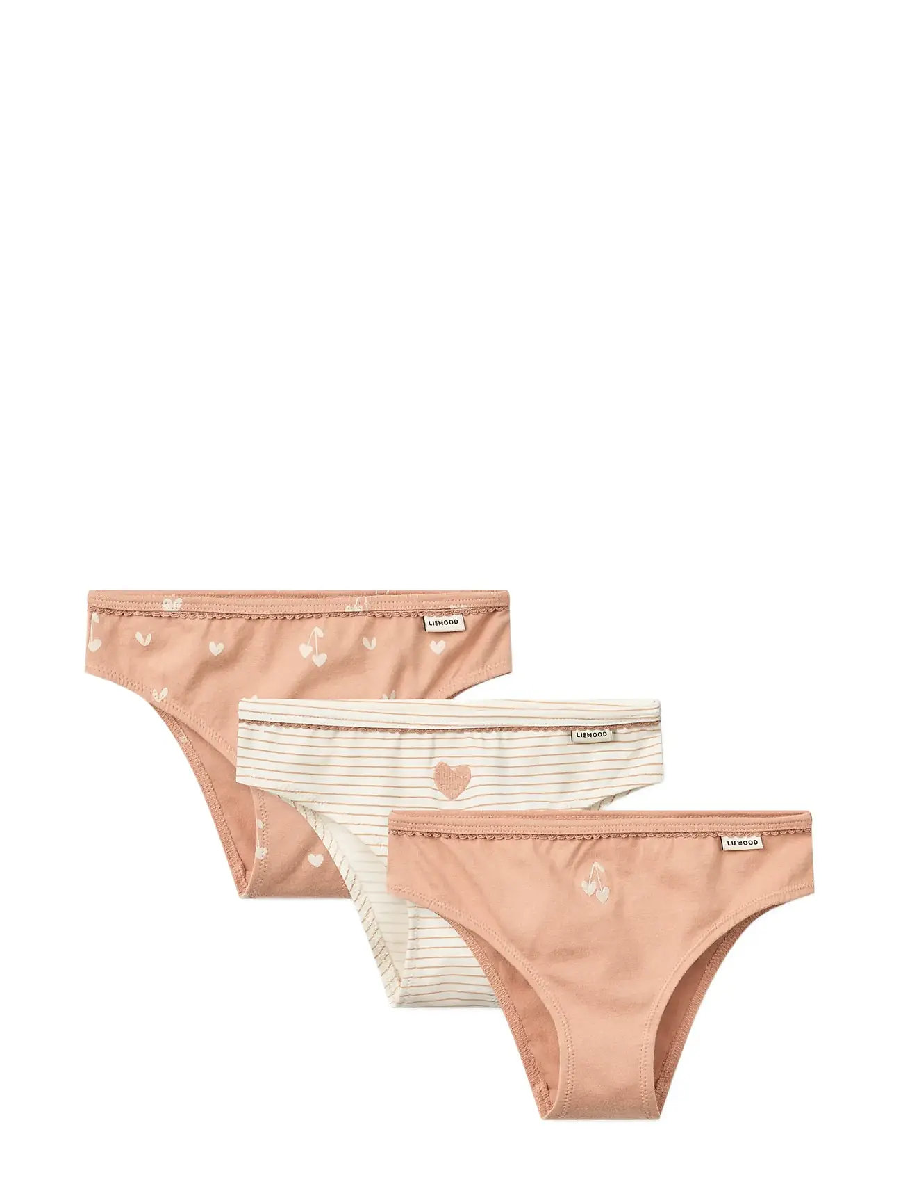 Liewood Aylin Briefs 3-Pack, 134/140, Pink, Undertøj > Trusser, Børn