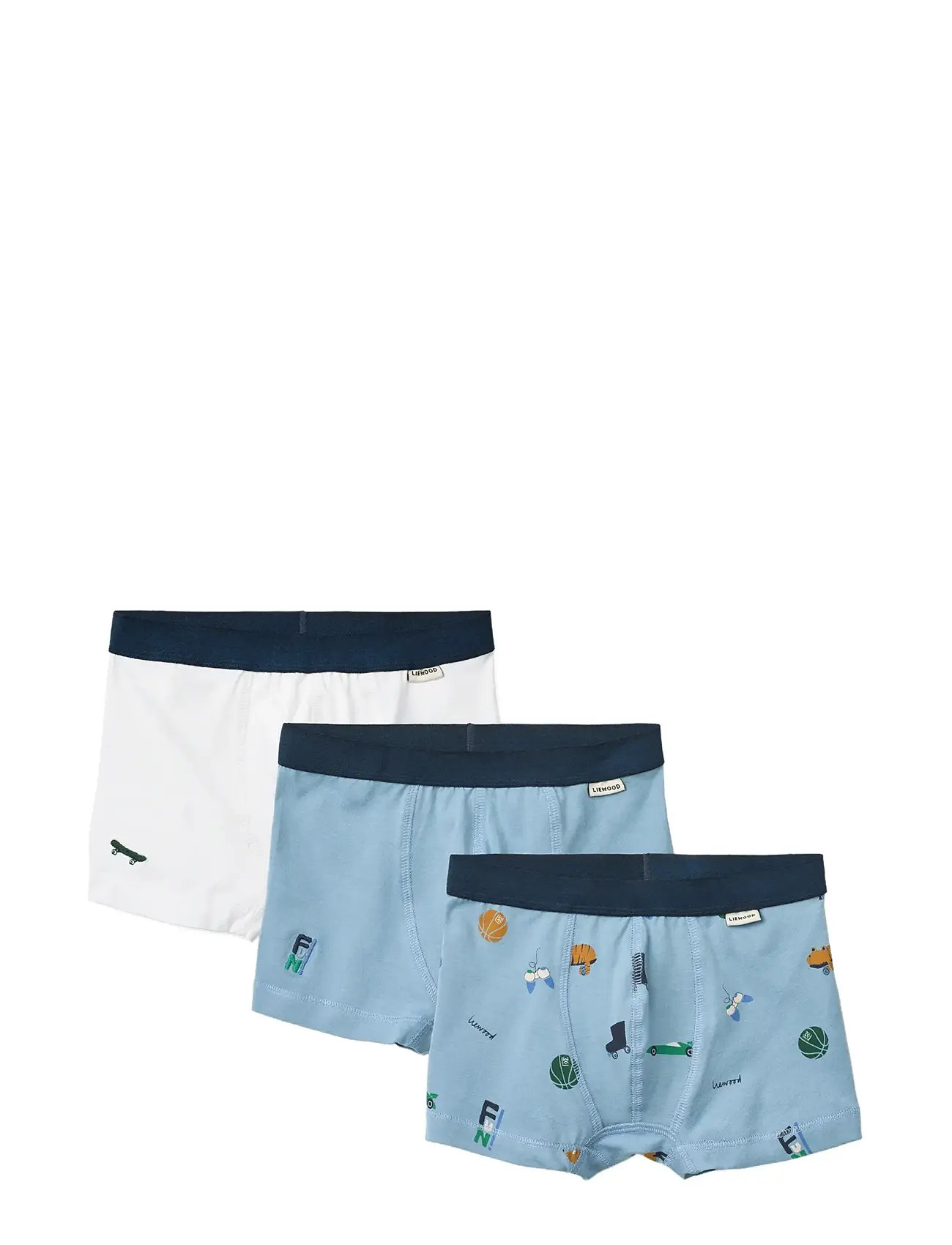 Liewood Marvin Boxers 3-Pack, 134/140, Navy, Undertøj > Underbukser, Børn