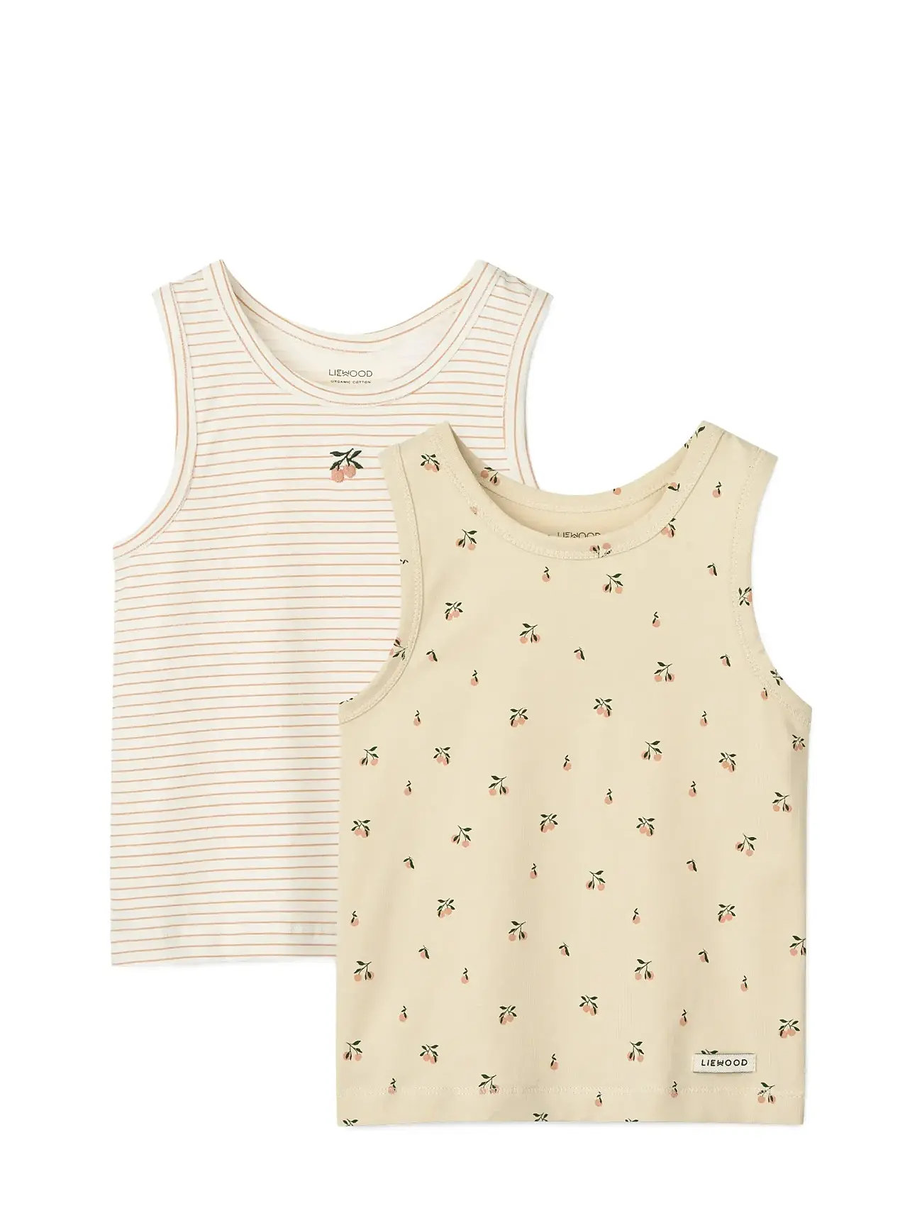 LIEWOOD Faris Printed Tank Oberteil 2-Pack Cream - 134/140 - Kinder