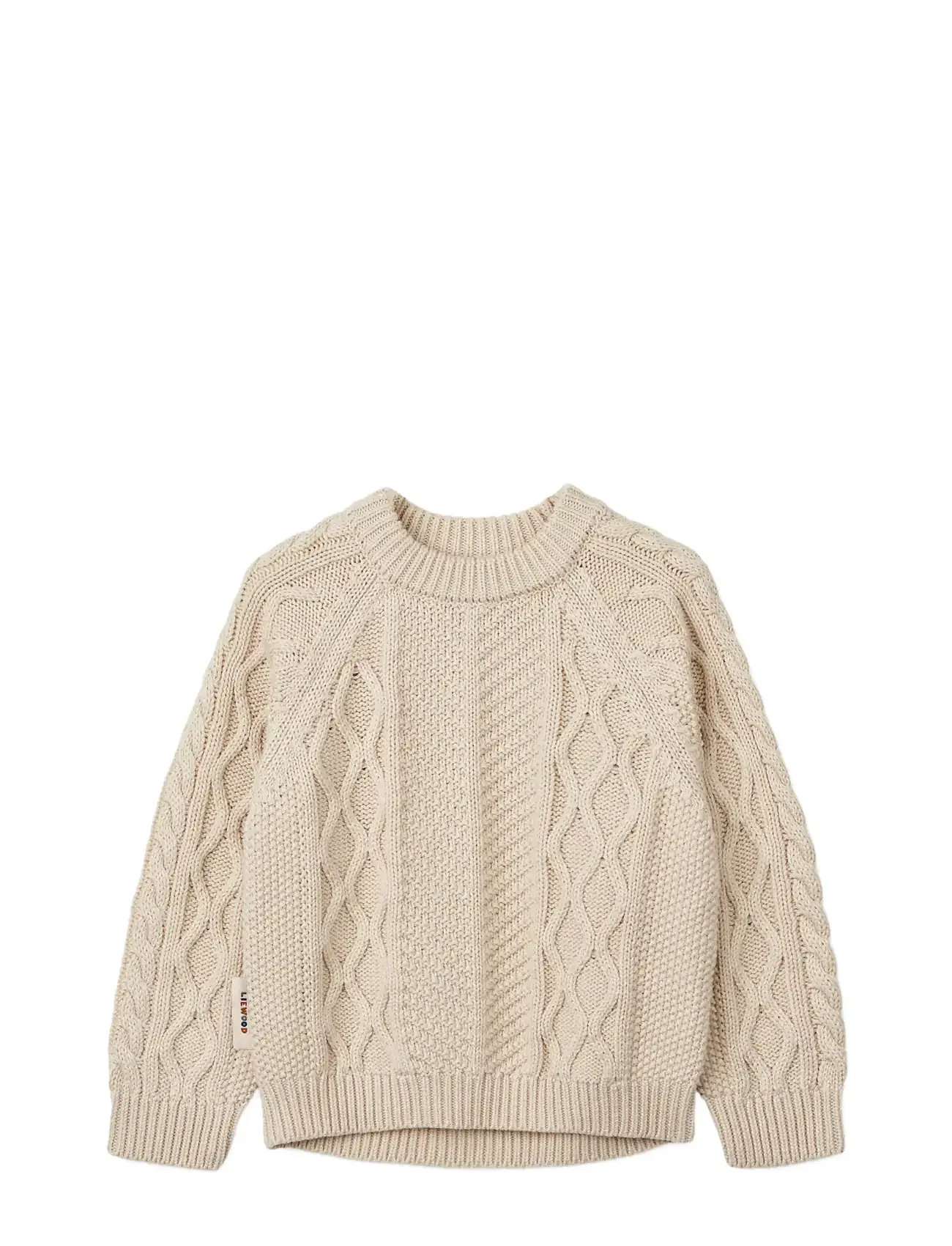 Liewood Callio Knit Jumper, 98/104, Beige, Strik > Pullovere, Børn