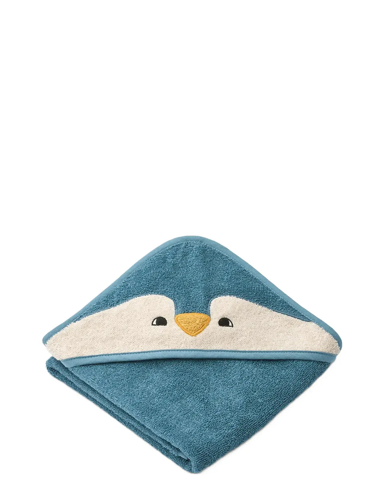 Liewood Albert Penguin Hooded Towel, One Size, Blue, Bath Time > Towels, Børn