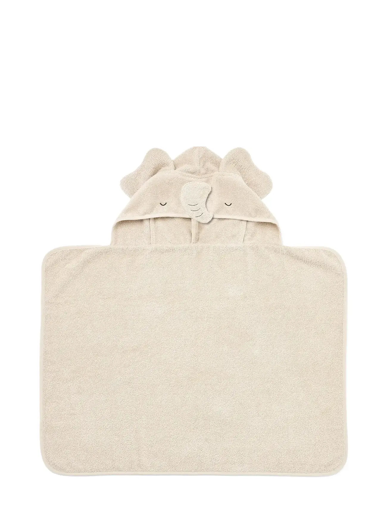 Liewood Vilas Elephant Baby Hooded Towel, One Size, Beige, Bath Time > Towels, Børn