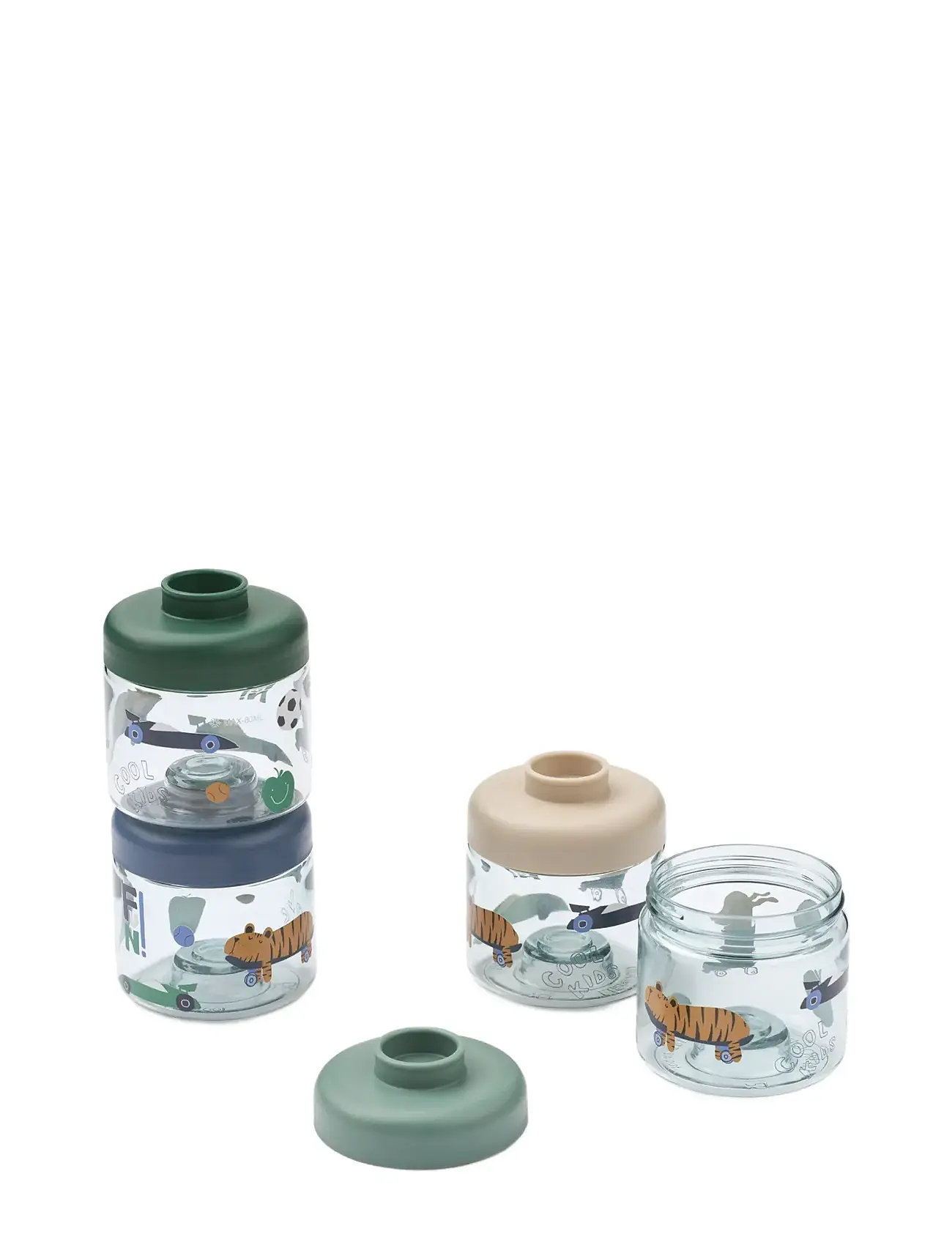 Liewood Dominique Baby Food Tritan Boxes 100 ml 4-Pack, One Size, Green, Baby Feeding > Baby Food Containers, Børn
